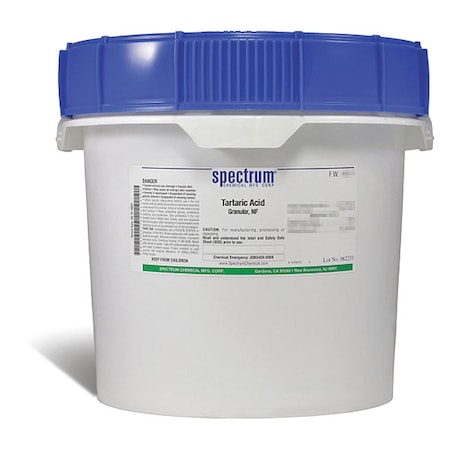 Spectrum Chemical Tartaric Acid, Grnlr, NF, 12kg TA105-12KG
