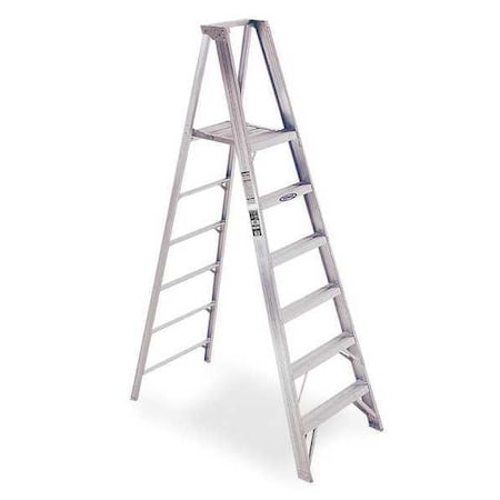 Werner 6 ft Aluminum Platform Stepladder, 375 lb Capacity P406