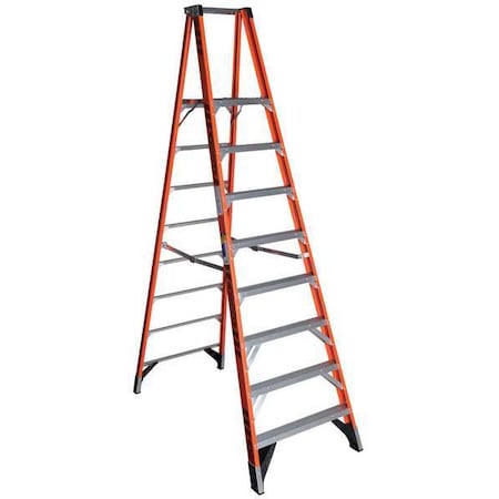 Werner 10 ft Fiberglass Platform Stepladder, 375 lb Capacity P7408