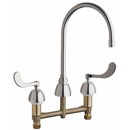 Chicago Faucet Manual, 8" Mount, 3 Hole Kitchen Faucet 201-G8AE3-317AB