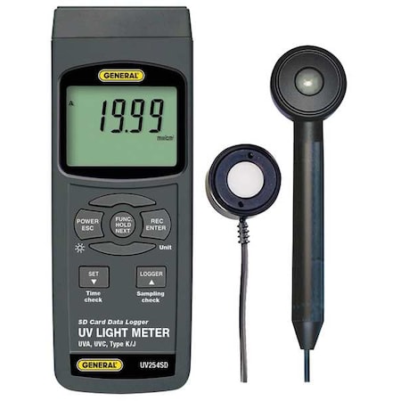 General Tools UVA & UVC Meter w/Datalogging SD Card UV254SD