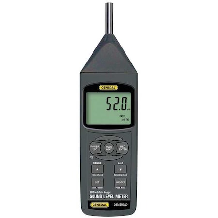 General Tools Sound Meter, Class 1 w/SD Card DSM403SD