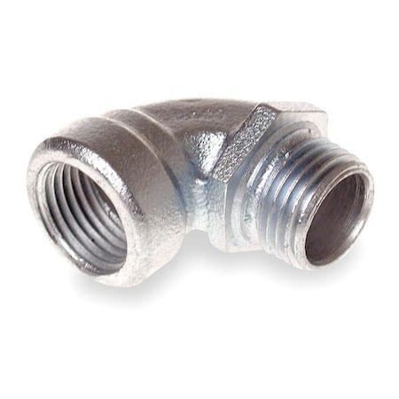 Zoro Select RMC 90 Deg Elbow, 1/2 in, Malleable Iron, Plain 6XC50