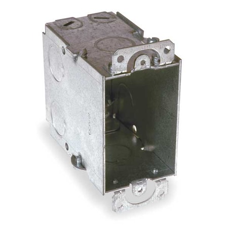 Raco Electrical Box, 18 cu in, Switch Box Type, 1 Gang, Galvanized Zinc, Rectangular Shape 601