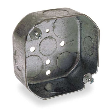 Raco Electrical Box, 15.5 cu in, Octagon Box Type, 2 Gangs, Galvanized Steel, Octagon Shape 127