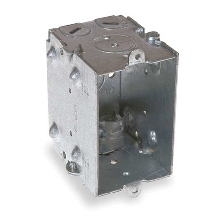 Raco Electrical Box, 12.5 cu in, Switch Box Type, 1 Gang, Galvanized Zinc, Rectangular Shape 528