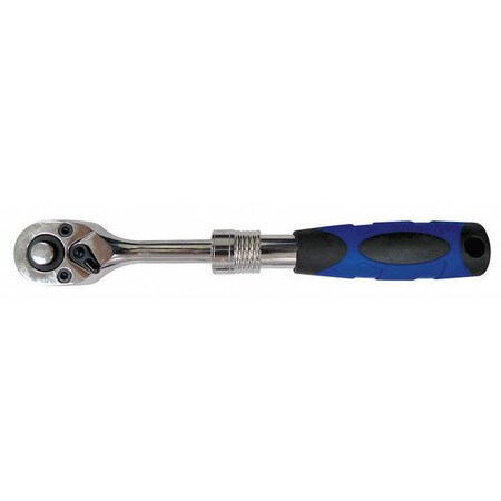 Westward 3/8 in Drive 72 Geared Teeth Pear Telescoping Quick Release Ratchet, Chrome 6XDL6