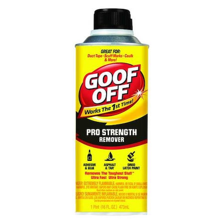 Goof Off Pro Strength Remover; Non-Aerosol Can, 16 oz, Ready to Use FG654
