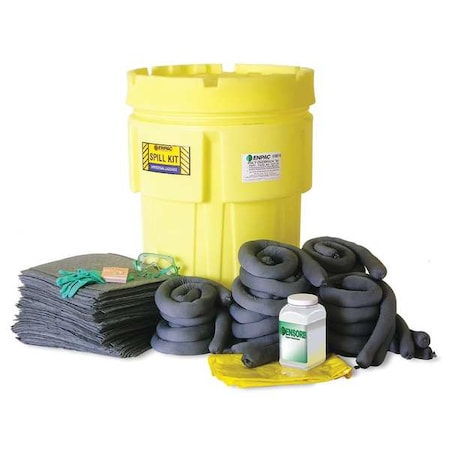 Enpac Spill Kit, 62 gal Volume Absorbed per Kit, 95 gal Capacity, Drum, Yellow, 141 1390-YE