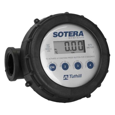 SOTERA Meter, Digital, 3/4 In, 2-20 gpm 825D075BSPP