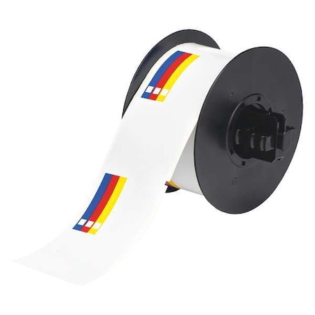 Brady Label, Red/Yellow/Blue/White, Labels/Roll: 240 B30-245-595-CB