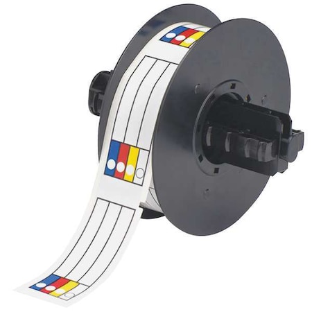 Brady Label, Red/Yellow/Blue/White, Labels/Roll: 300 B30-246-595-HMIG