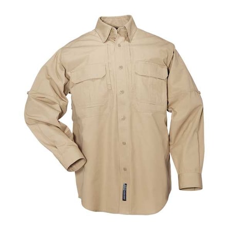 5.11 Tactical Shirt, 100% Cotton, Button, 4 Pocket(s), Brown, 3XL 72157