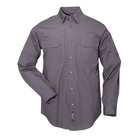 5.11 Tactical Shirt, 35% Cotton, 65% Polyester, Button Front, 4 Pocket(s), Storm Gray, L 72175