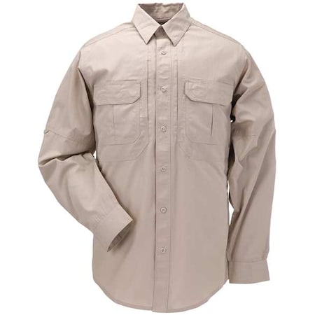 5.11 Tactical Shirt, 35% Cotton, 65% Polyester, Button Front, 4 Pocket(s), Khaki, XL 72175