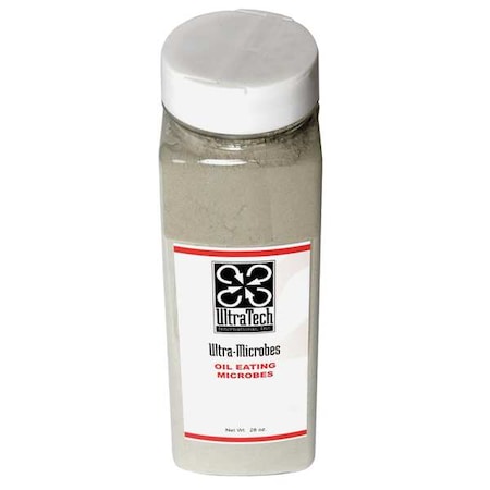 Ultratech Oil-Eating Microbes, Shaker Bottle, Bentonite Clay, Microbes, Gray 5239