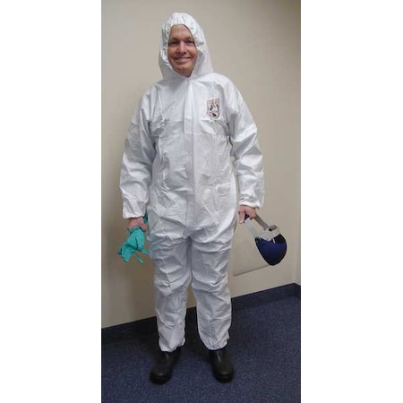 International Enviroguard Disposable Coverallss, Hooded Coverall, XL, Microporous Laminate, Elastic Wrist, Elastic Ankle 8015-XL