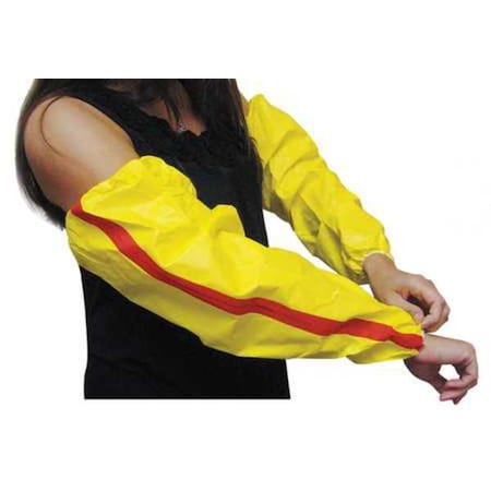 International Enviroguard ChemSplash(R) 1 Chemical Resistant Sleeves, 18 in Length, 15 mil Thick, Serged Seam, Yellow, 200 PK 7065YT