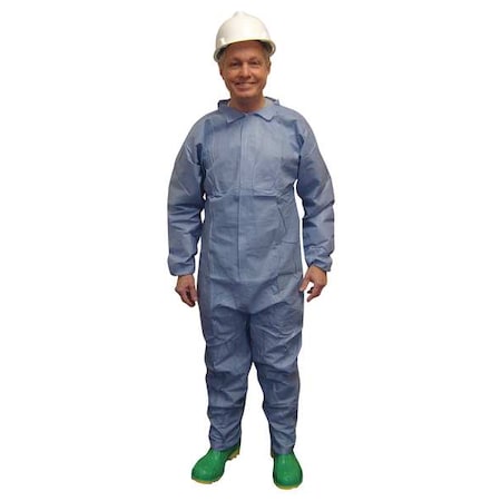 International Enviroguard Coverall, 2X-Large, Flame Resistant Fabric, Zipper with Storm Flap, Elastic Cuff, Serged Seam 9012-2XL