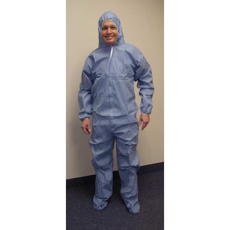International Enviroguard Coverall, 2X-Large, Flame Resistant Fabric, Zipper with Storm Flap, Elastic Cuff, Serged Seam 9019-2XL