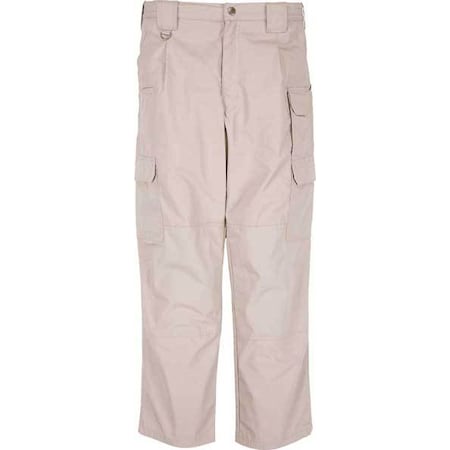 5.11 Men's Tactical Pants, 48 in, TDU Khaki, PTFE Treated 65%/35% Poly Cotton/Ripstop 74273