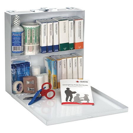 First Aid Only First Aid Kit and Housing, Metal 195 Components, 50 People Served 226-U/FAO