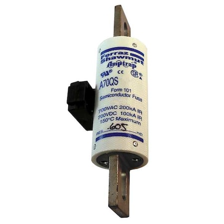 Mersen Semiconductor Fuse, 200A, Fast-Acting, 700V AC, Bolt-On A70QS200-4KIL