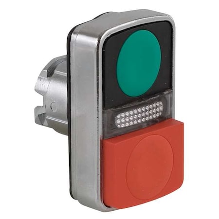 Schneider Electric Push Button Operator, Extended, Momentary / Momentary Action, Not Applicable Release, Illuminated ZB4BW7L3740