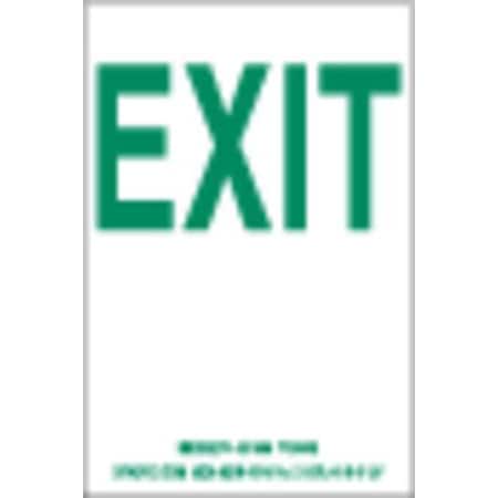 Brady Floor Sign, Polyester, Solid, Green, 4 in W., 4" L., 9.4 mil Thickness, 10 PK 81865