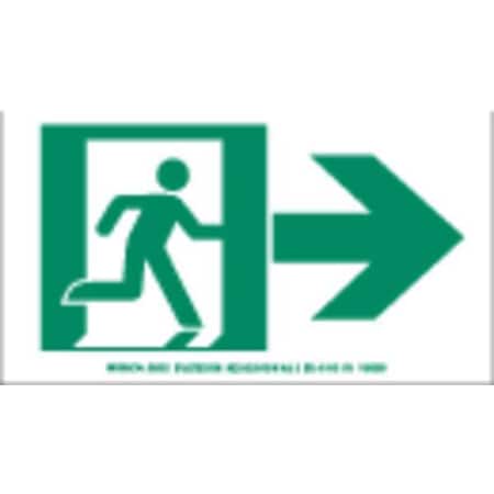 Brady Exit Sign, Polyester, 9" W, 5" H, No Legend, White 81903