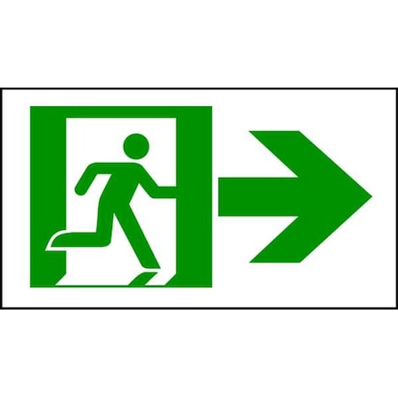 Brady Exit Sign, Aluminum, 14" W, 5" H, No Legend, White 81904