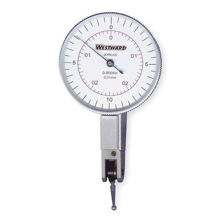 Westward Test Indicator, 1 1/2 In Dia, 0.02In 6XU89