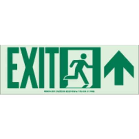 Brady Exit Sign, Polyester, 14" W, 5" H, Exit, White 81811