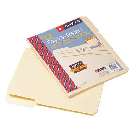 Zoro Select File Folder 9-1/2" x 11-3/4", 1/3-Cut Tab, Manila, Pk12 SMD10510