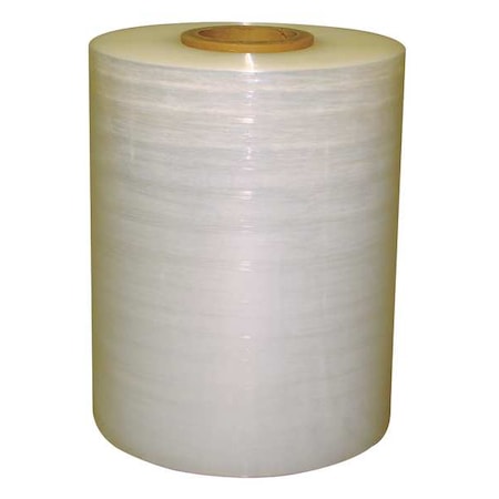 Zoro Select Stretch Wrap, 12" W x 5000 ft. L, 80 ga, Cast Style, Clear, Standard Duty 15C018