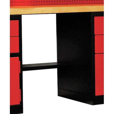 Hallowell Foot Rest, 30 W x 8 D x 1 in. H, Black FKWPS30ME