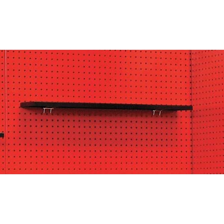 Hallowell Pegboard Shelf, 34 In W, 5 In W, Black FKWS36ME