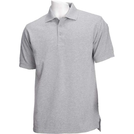 5.11 Tactical Polo Shirt, 100% Cotton, Button, Gray, 2XL 41060