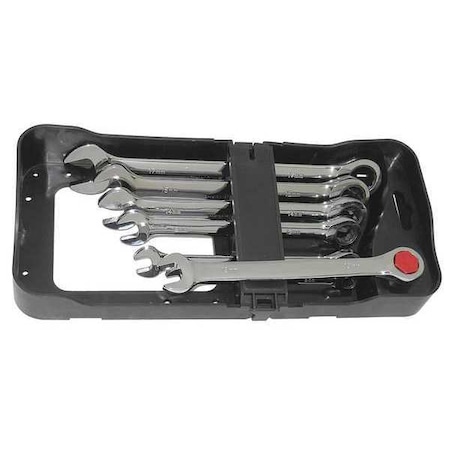 Westward Ratcheting Wrench Set, Combination 6XZ89