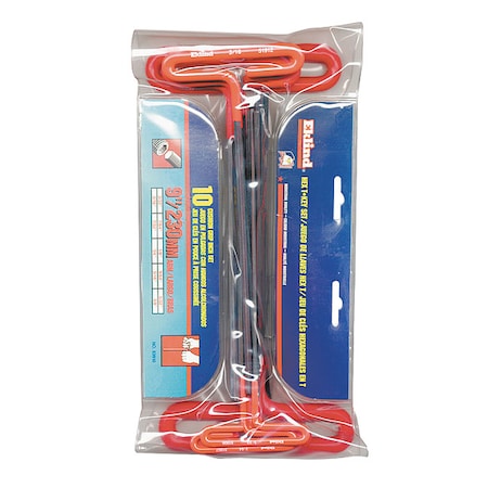 Eklind 10 Piece SAE T-Shape Hex Key Set, 53910 53910 | Zoro