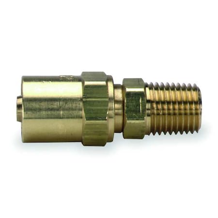 Speedaire Hose End, For ID 1/4 In, 1/4 In NPT, Brass 6X423