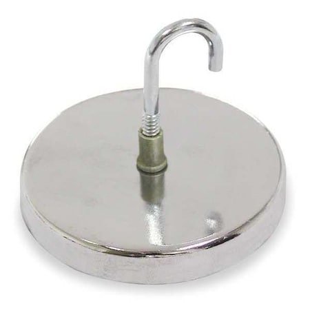Zoro Select Round Base Hook Magnet, Max Pull 20 Lb 6YA67