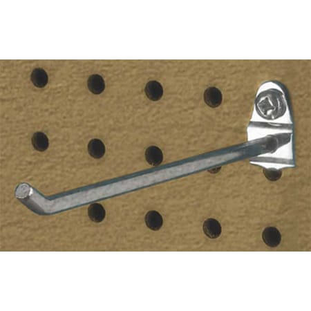 Triton Products 6 In. Single Rod 30 Degree Bend Steel Pegboard Hook for 1/8 In. and 1/4 In. Pegboard, PK10 71613