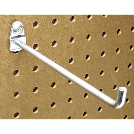 Triton Products 6 In. Single Rod 90 Degree Bend Steel Pegboard Hook for 1/8 In. and 1/4 In. Pegboard, PK10 71619