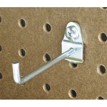 Triton Products 2-3/4 In. Single Rod 90 Degree Bend Steel Pegboard Hook for 1/8 In. and 1/4 In. Pegboard, PK10 71319