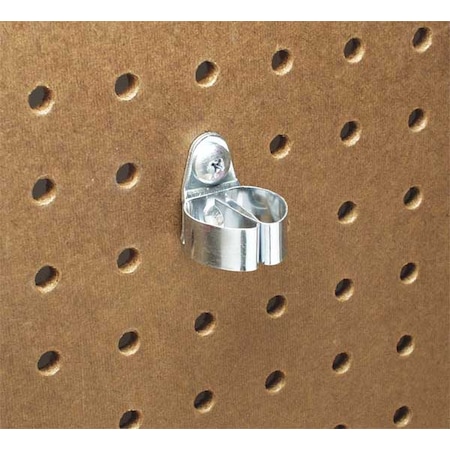 Triton Products 1/4 In. to 1/2 In. Hold Range Steel Standard Spring Clip for 1/8 In. and 1/4 In. Pegboard, PK10 73205