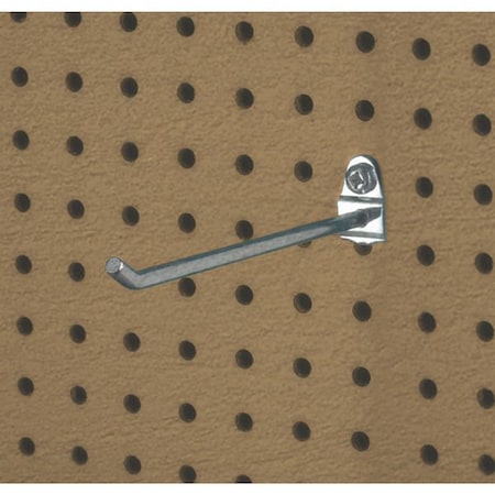 Triton Products 8 In. Single Rod 30 Degree Bend Steel Pegboard Hook for 1/8 In. and 1/4 In. Pegboard, PK5 71813