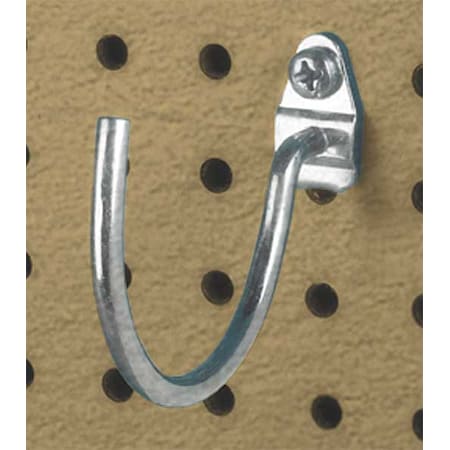 Triton Products 2-1/4 In. Curved Steel Pegboard Hook for 1/8 In. and 1/4 In. Pegboard, PK10 75200