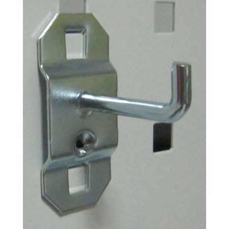 Zoro Select Single Rod Pegboard Hook, 1 1/2 in L, PK5 6YB86