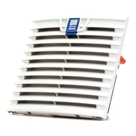 Rittal Axial Fan, Square, 115V AC, 1 Phase, PBT Plastic, 8 in W. 3239110